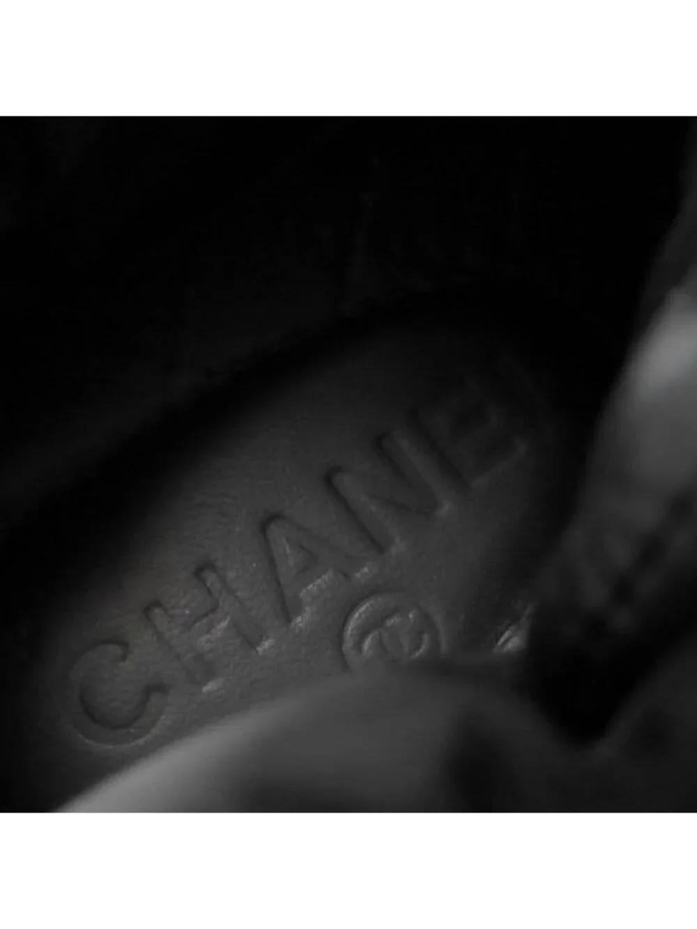 Chanel CC Logo Fabric High Cut Sneakers Black 36 - Picture 10 of 11